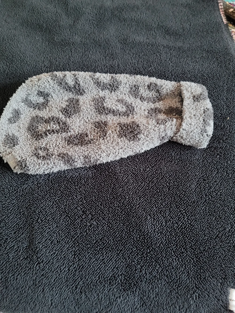 Cozy Gray Fleece Leopard-Print Dog Sweater